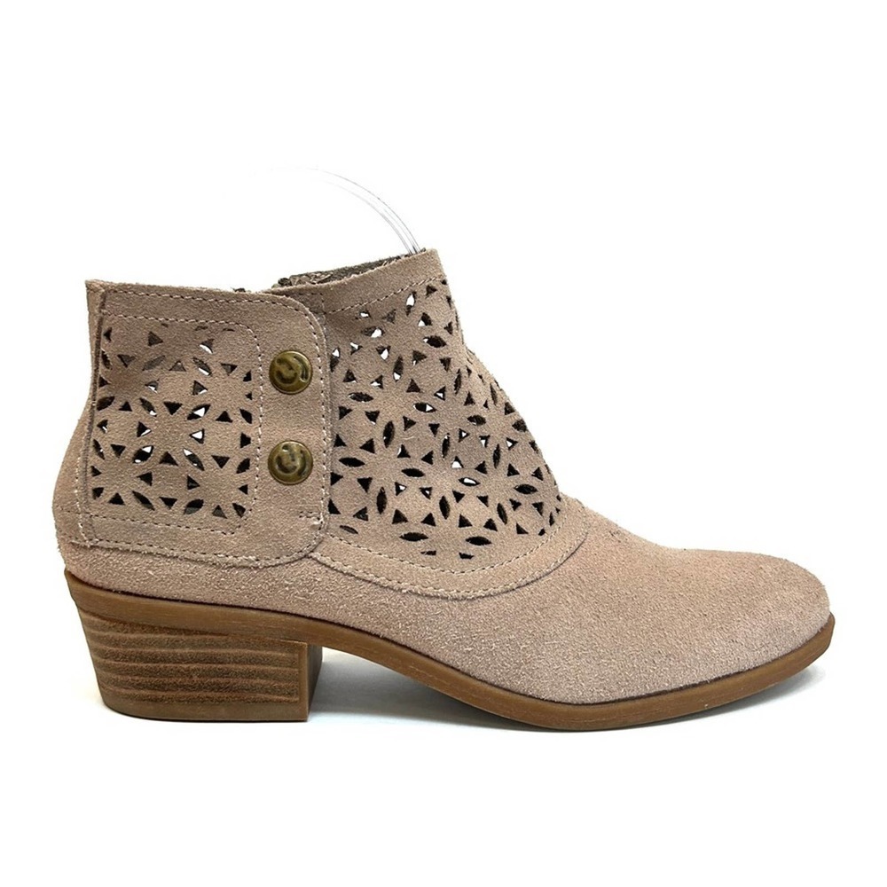 Baretraps Garin Ankle Boot Bootie Tan Suede Leather,  Size 6.5